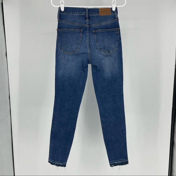 MADEWELL 10” HIGH RISE SKINNY JEANS HEM EDITION 26” BLUE 25 - Picture 5 of 14
